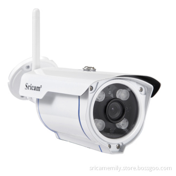 Sricam SP007 CMOS HD 720P SD Card Record Outdoor Day and Night Vision Bullet Model IP Camera